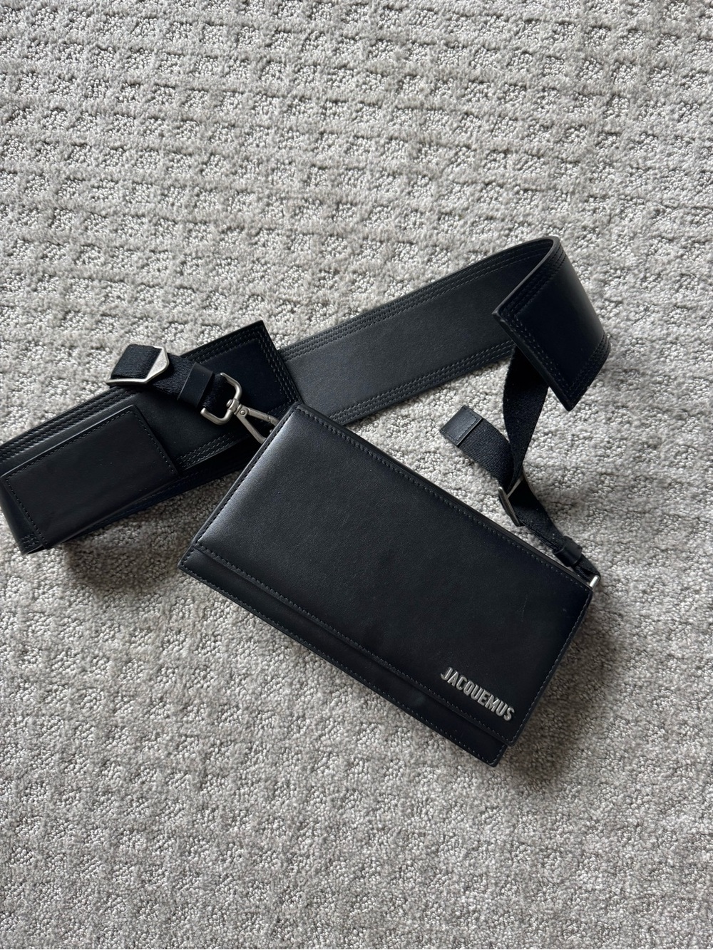 JACQUEMUS Le Bambino Homme Crossbody Bag in black